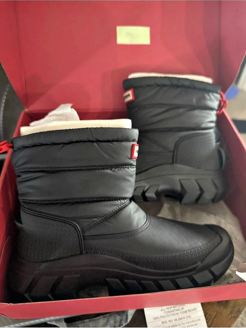 Hunter Original Insulated Snow Short Boots Black Winter Boots NWT